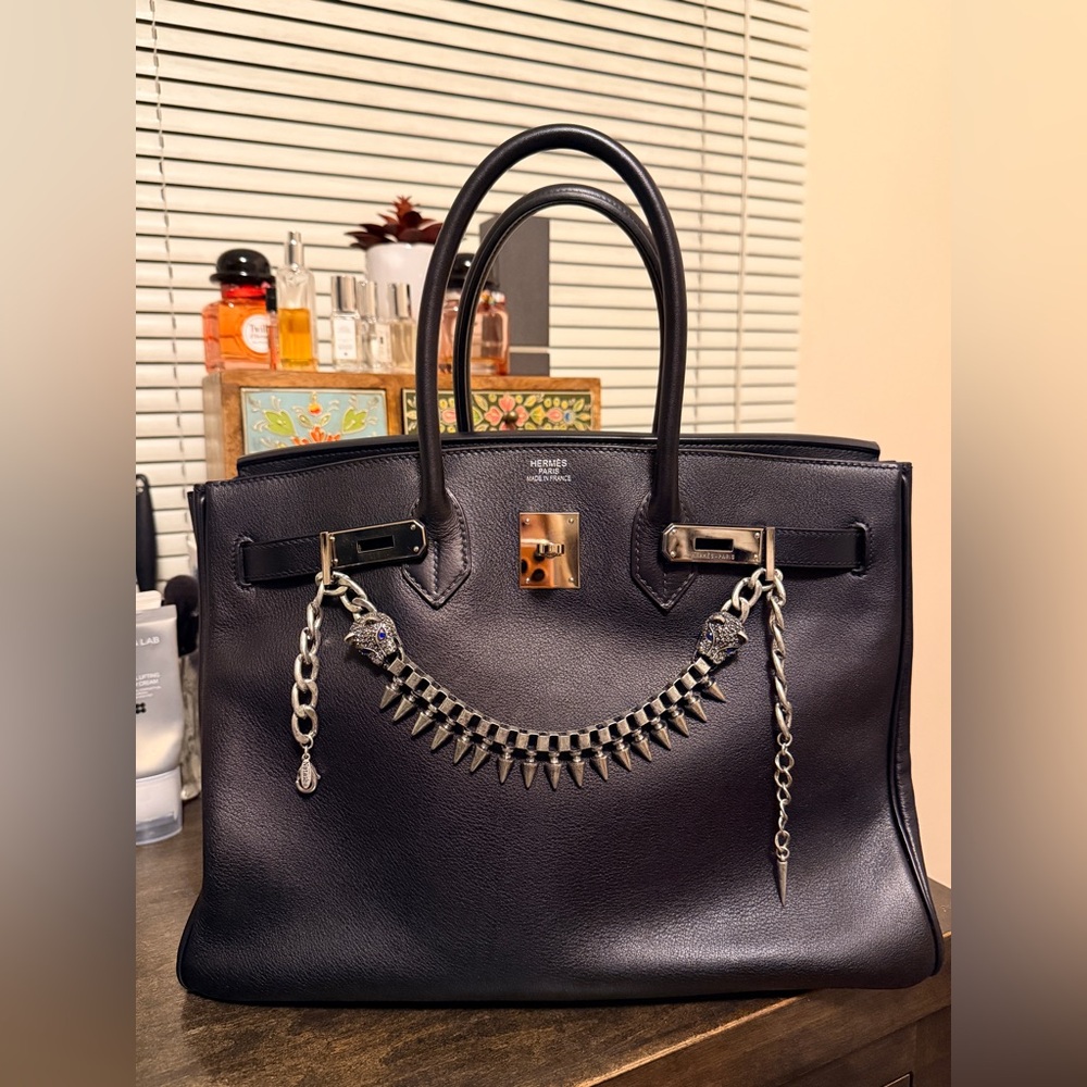 Hermes Noir Swift Leather Birkin 35 WPH